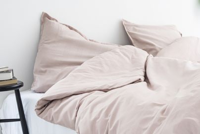 Georg Jensen Damask ØKO Sengetøj double stripe rosa